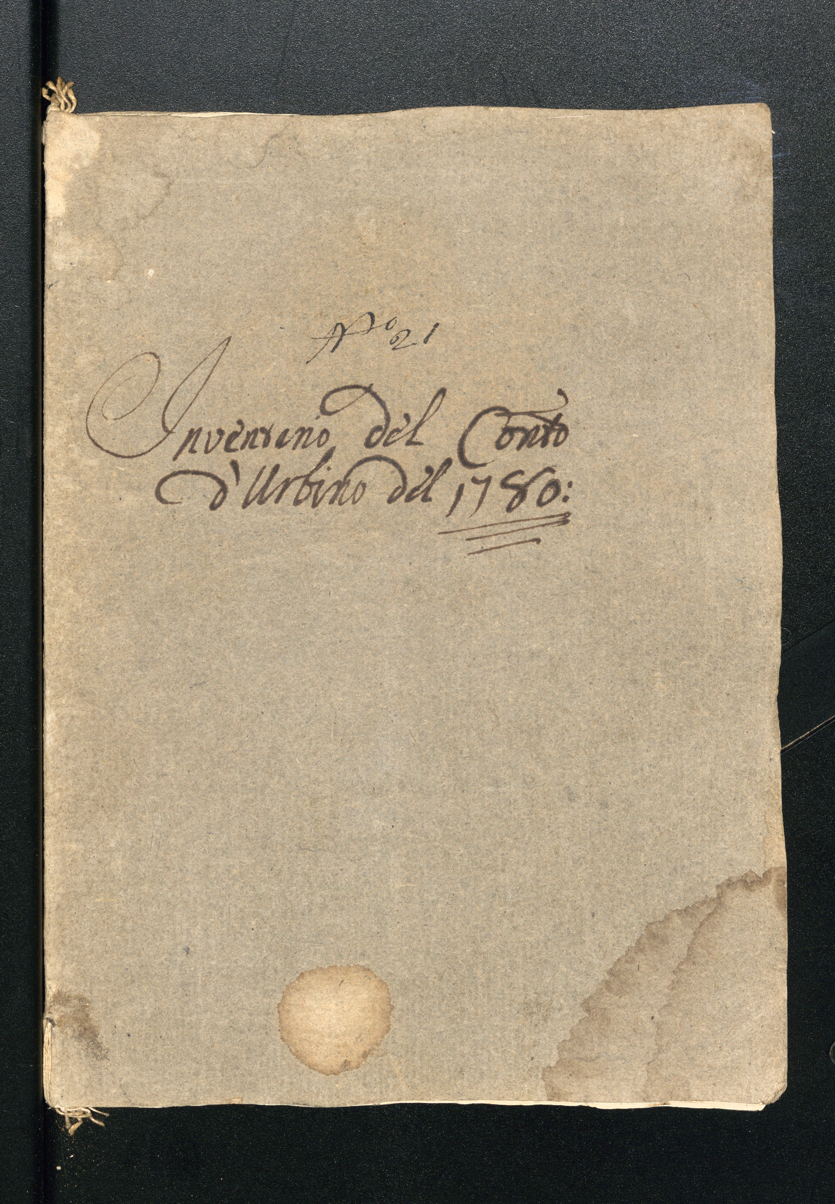 176 - 003 d : Inventario del Conto di San Girolamo d'Urbino dell'anno 1780