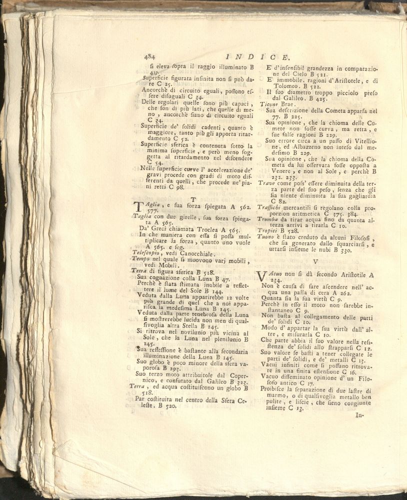 Opere di Galileo Galilei divise in quattro tomi, in questa nuova edizione accresciute di molte cose inedite. Tomo 3°